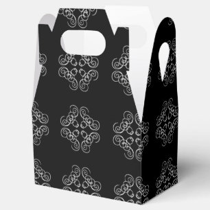 Halloween Elegant Black White Party Favour Boxes