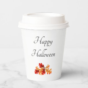 Halloween Elegant Fall Leaves     Paper Cups