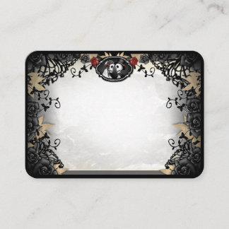 Halloween Elegant Skeletons Rose BLANK Place Cards