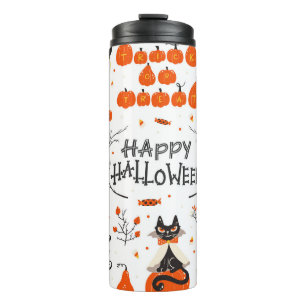 Halloween Elements Vintage Set Design Thermal Tumbler