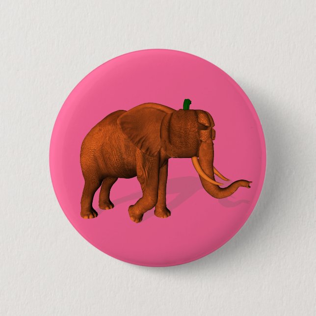 Halloween Elephant 6 Cm Round Badge (Front)