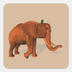 Halloween Elephant Square Sticker