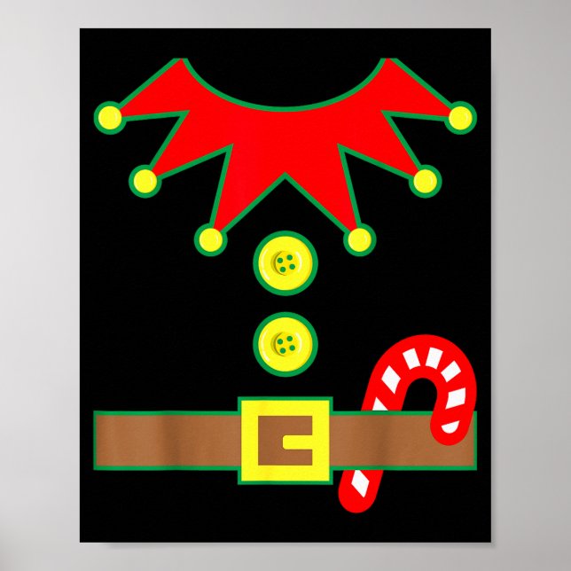 Halloween Elf Costume For Kids Men &amp; Women  Poster (Front)