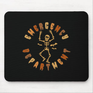 Halloween Emergency Department Nurse Skeleton Cost Mouse Mat