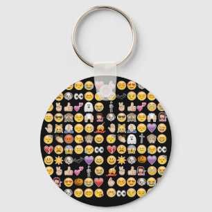 halloween emoji key ring