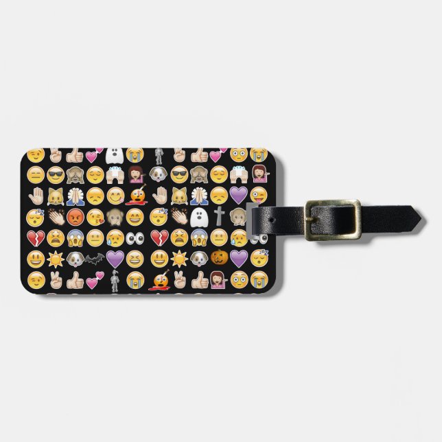 halloween emoji luggage tag (Front Horizontal)
