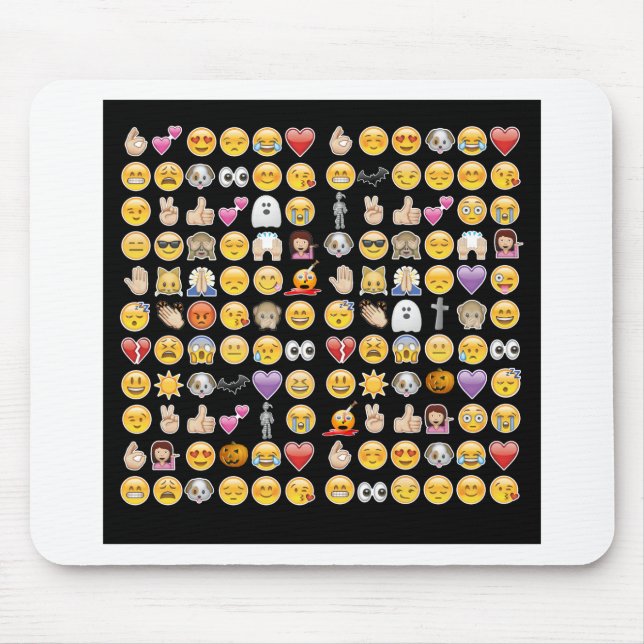 halloween emoji mouse mat (Front)