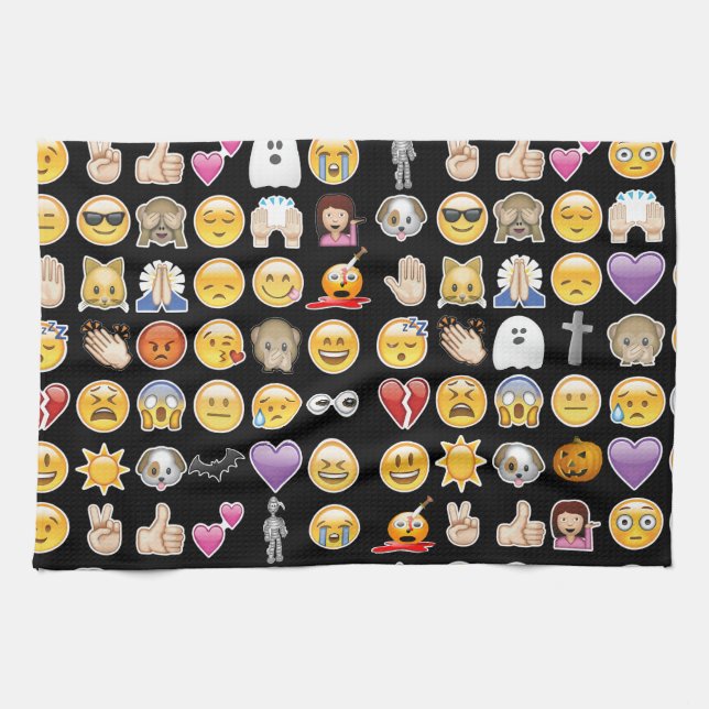 halloween emoji tea towel (Horizontal)