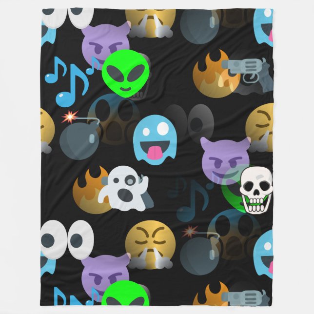halloween emojis blanket (Front)