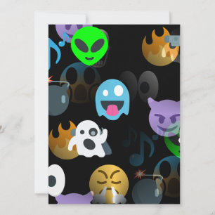 halloween emojis card