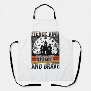 Halloween Empowerment Shirt Brave Vintage Witchy D Apron