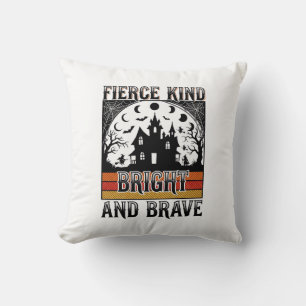 Halloween Empowerment Shirt Brave Vintage Witchy D Cushion