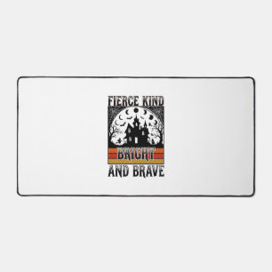 Halloween Empowerment Shirt Brave Vintage Witchy D Desk Mat