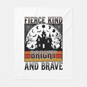Halloween Empowerment Shirt Brave Vintage Witchy D Fleece Blanket