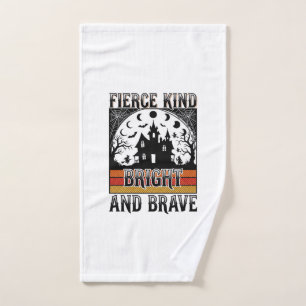 Halloween Empowerment Shirt Brave Vintage Witchy D Hand Towel