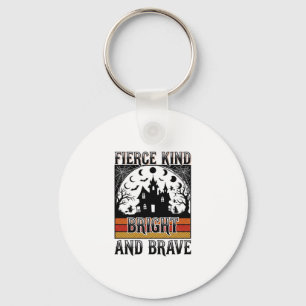 Halloween Empowerment Shirt Brave Vintage Witchy D Key Ring