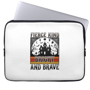 Halloween Empowerment Shirt Brave Vintage Witchy D Laptop Sleeve