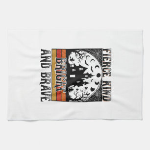 Halloween Empowerment Shirt Brave Vintage Witchy D Tea Towel