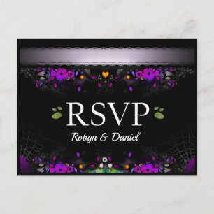 Halloween Enchantment Matching RSVP Postcard