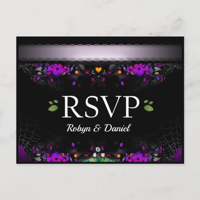 Halloween Enchantment Matching RSVP Postcard (Front)