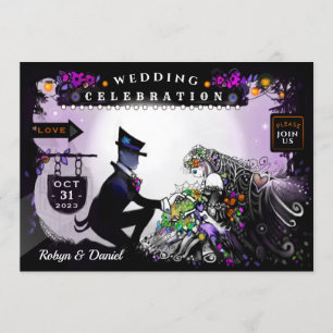Halloween Enchantment Wedding Invite