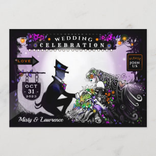 Halloween Enchantment Wedding -Together With Invitation
