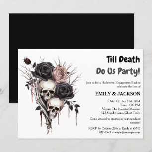 Halloween Engagement Party  Invitation