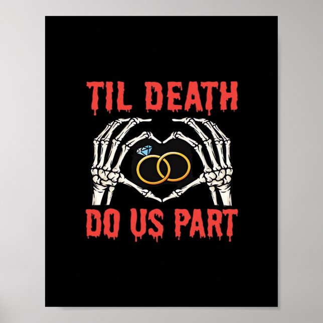 Halloween Engagement Til Death Do Us Part Poster (Front)