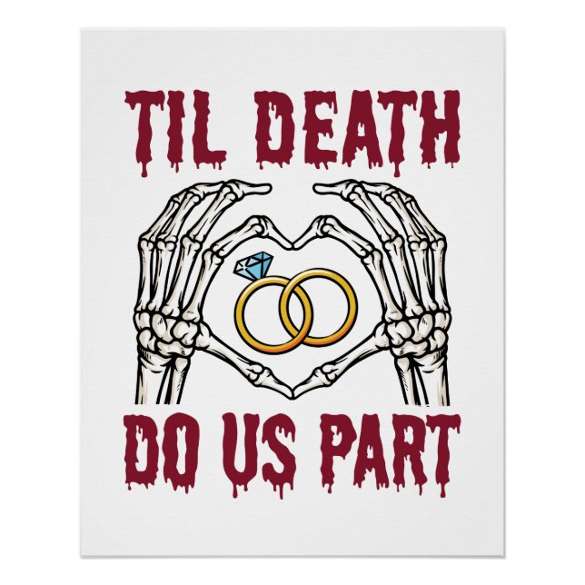 Halloween Engagement Til Death Do Us Part Poster (Front)