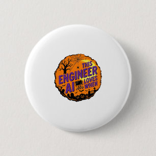 Halloween Engineer Loves AI Vintage Vector Design_ 6 Cm Round Badge