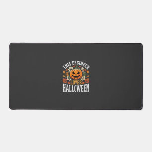 Halloween Engineer Pumpkin Vector Desk Mat