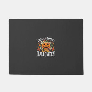 Halloween Engineer Pumpkin Vector Doormat
