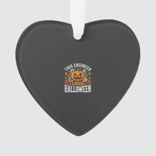 Halloween Engineer Pumpkin Vector Ornament