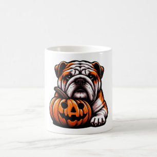 Halloween English Bulldog - Jack o Lantern Autumn Coffee Mug