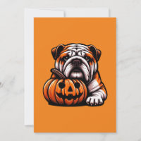 Halloween English Bulldog - Jack o Lantern Autumn
