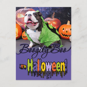Halloween - English Bulldog - Spike Postcard