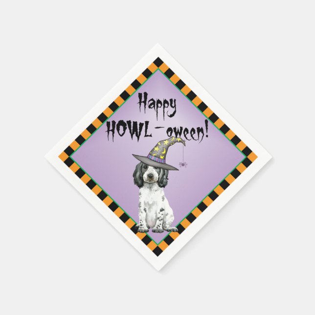 Halloween English Cocker Spaniel Napkins (Corner)