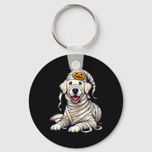 Halloween English Cream Golden Retriever Dog Cute Key Ring