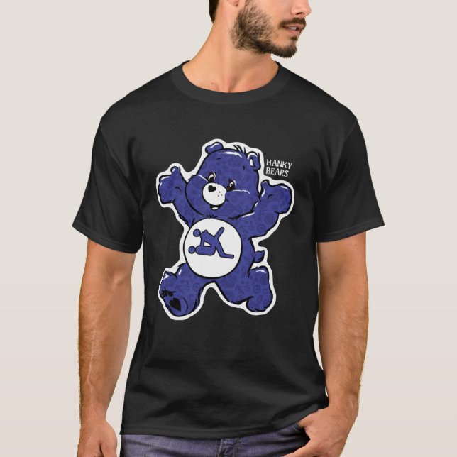 Halloween English  Hanky Bears Blue T-Shirt (Front)
