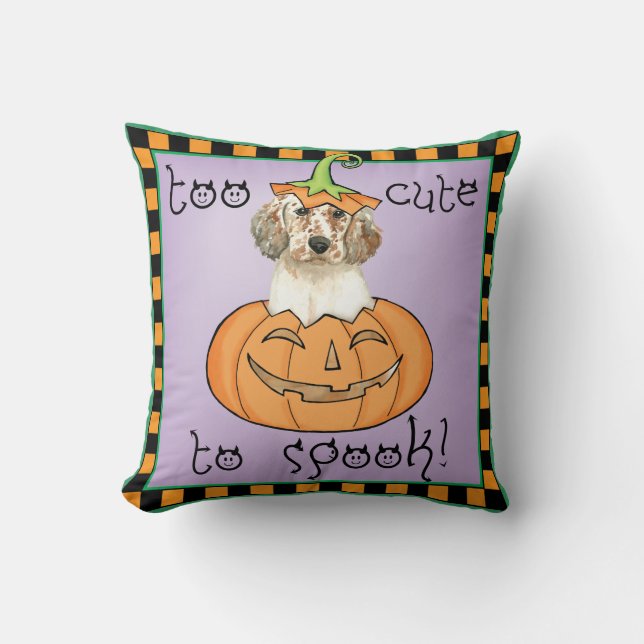 Halloween English Setter Cushion (Front)