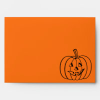 Halloween envelopes | carved pumpkin face design