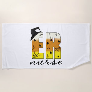 Halloween Er Nurse Beach Towel