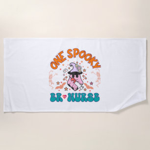 Halloween ER Nurse - One Spooky ER Nurse Beach Towel