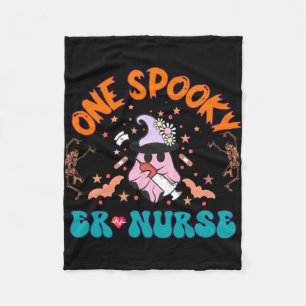 Halloween ER Nurse - One Spooky ER Nurse Fleece Blanket
