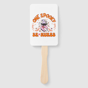 Halloween ER Nurse - One Spooky ER Nurse, skeleton Hand Fan