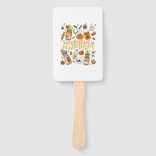 Halloween ER Nurse Sweatshirt Hand Fan