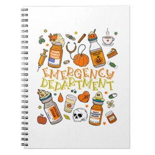 Halloween ER Nurse Sweatshirt Notebook