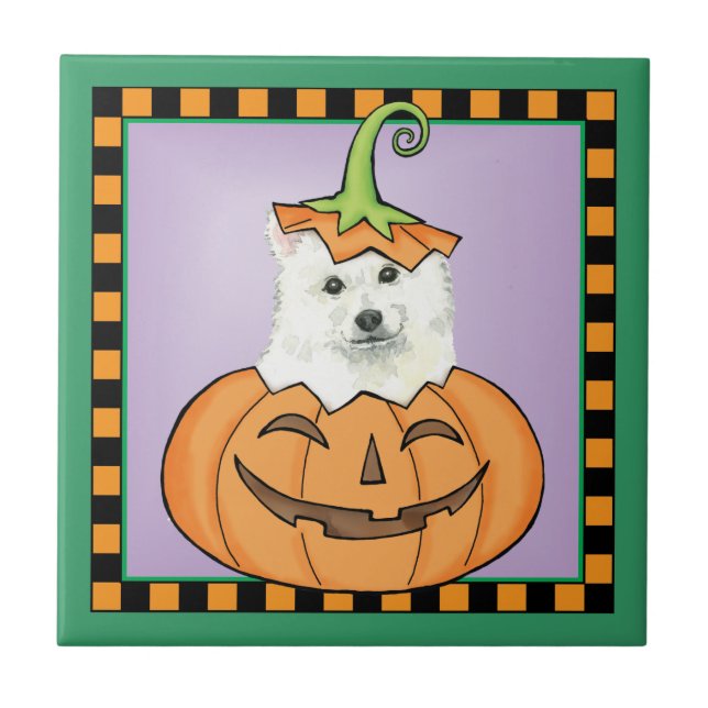 Halloween Eskie Tile (Front)