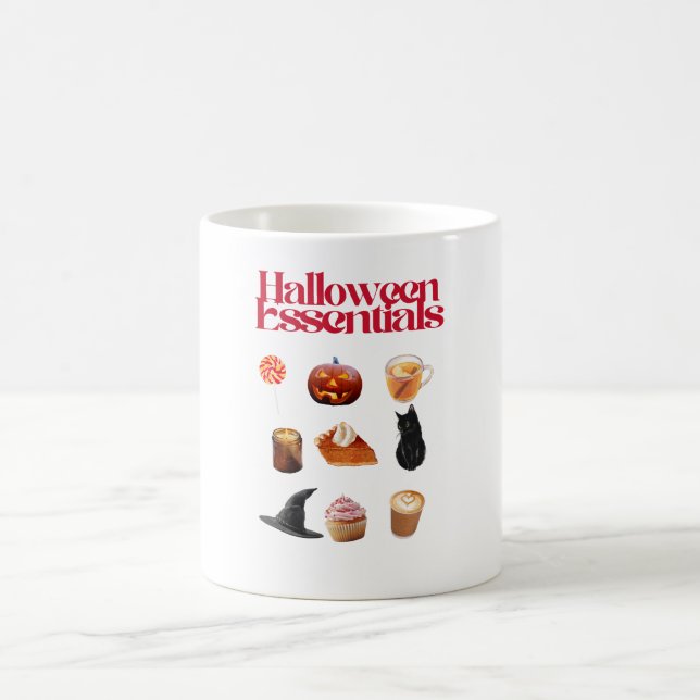 Halloween Essentials Mug – Cute Spooky Coffee Cup (Center)