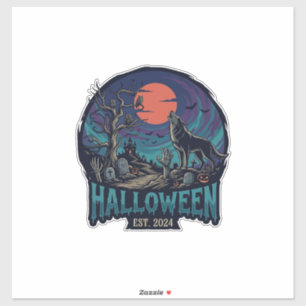 Halloween Est Howling Wolf Red Moon Zombie Hand_1